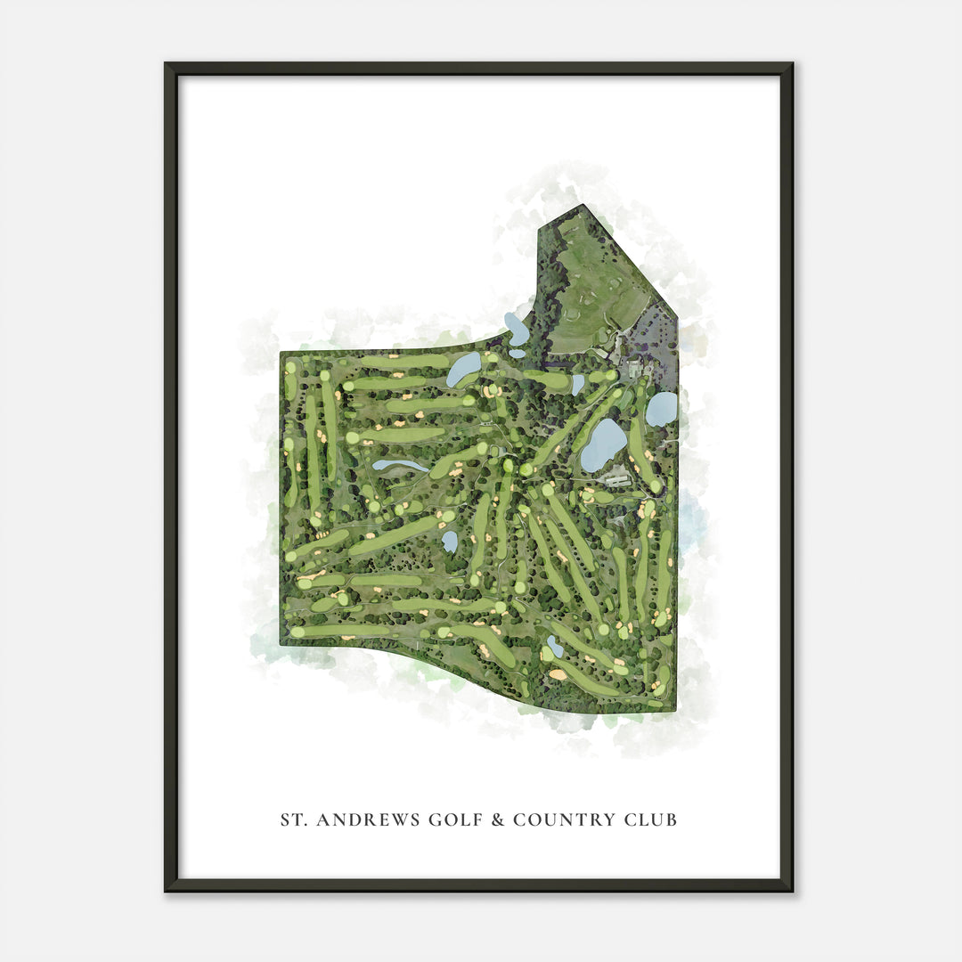 Print of St. Andrews Golf &amp; Country Club Classic Map