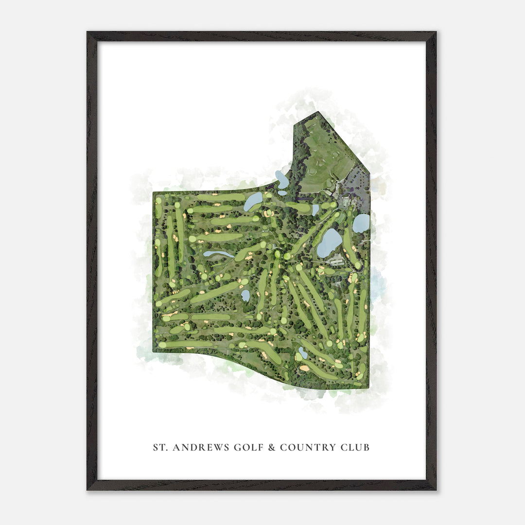 Print of St. Andrews Golf &amp; Country Club Classic Map