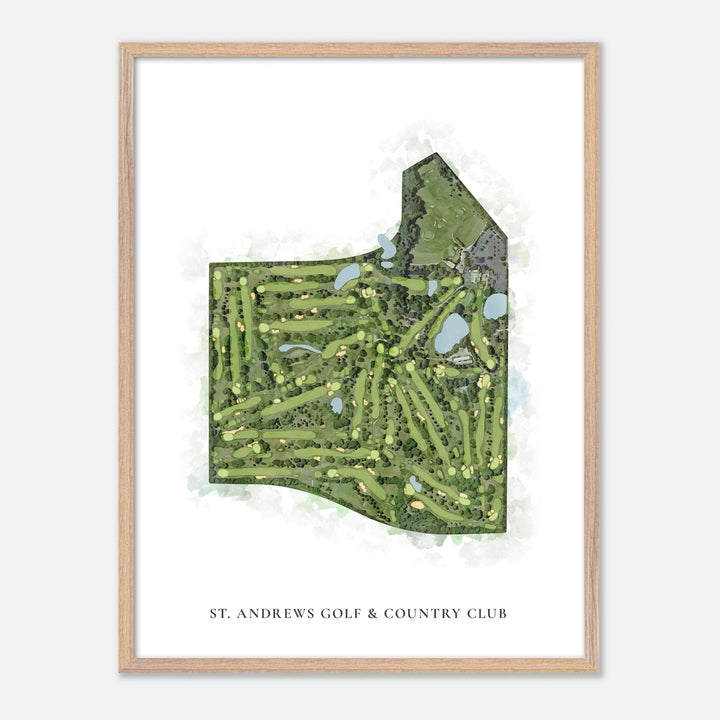 Print of St. Andrews Golf &amp; Country Club Classic Map