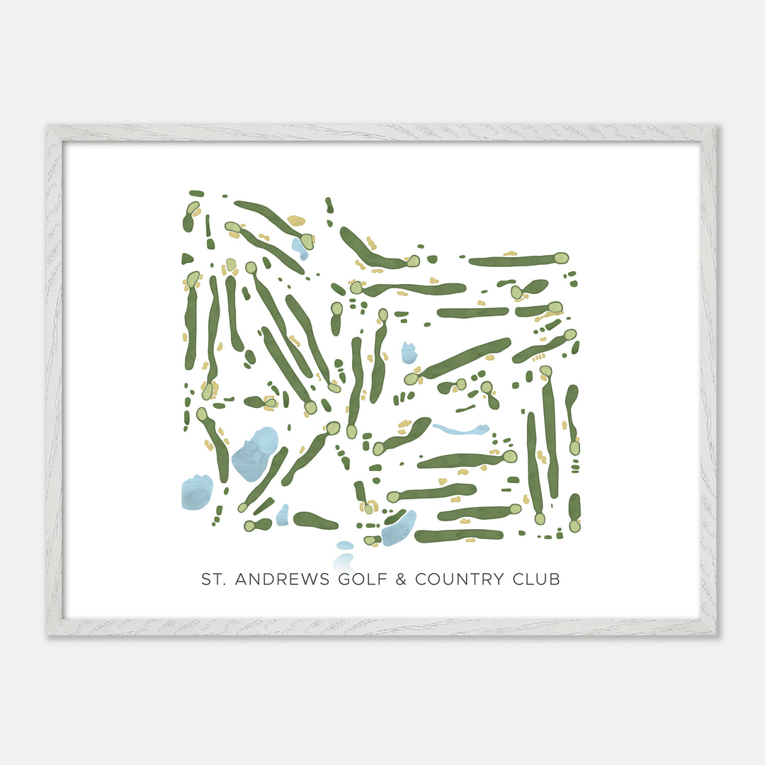 Print of St. Andrews Golf &amp; Country Club Modern Map