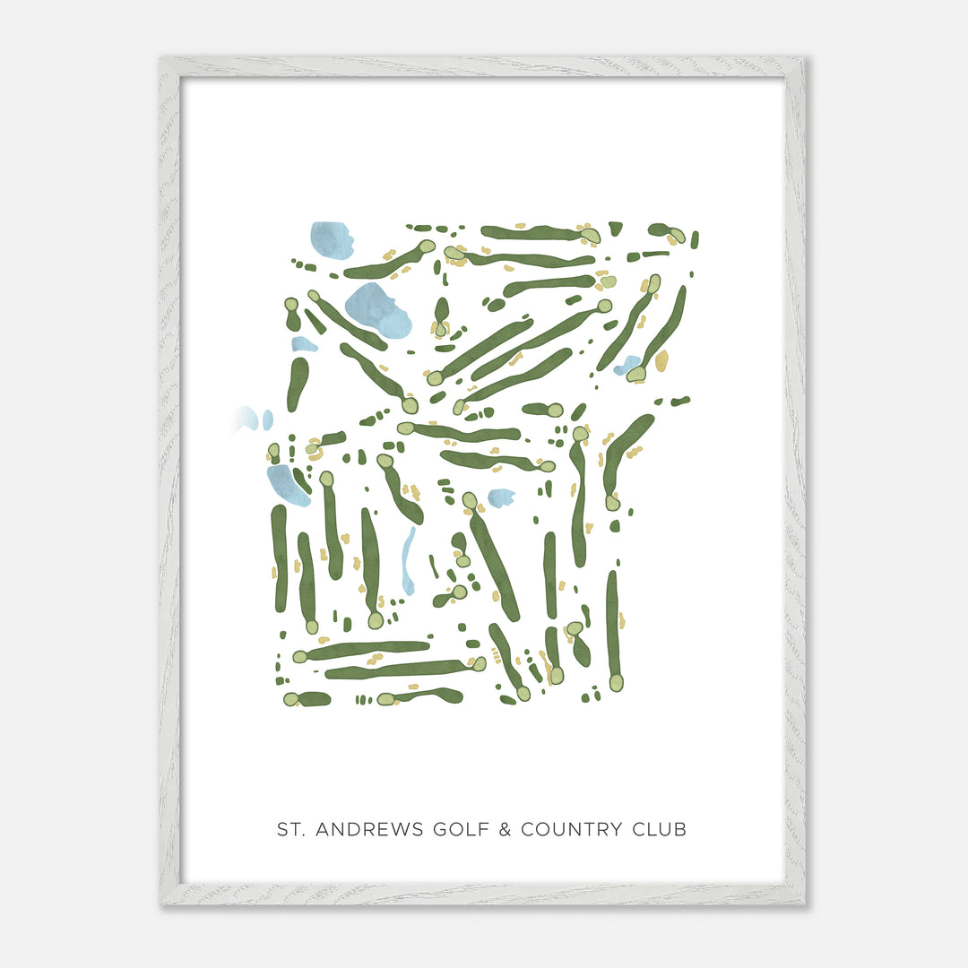 Print of St. Andrews Golf &amp; Country Club Modern Map