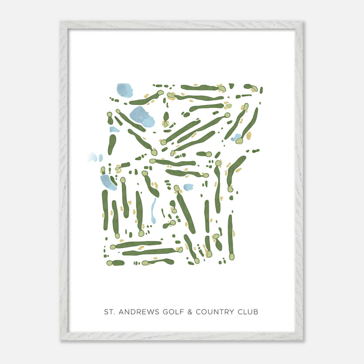 Print of St. Andrews Golf &amp; Country Club Modern Map