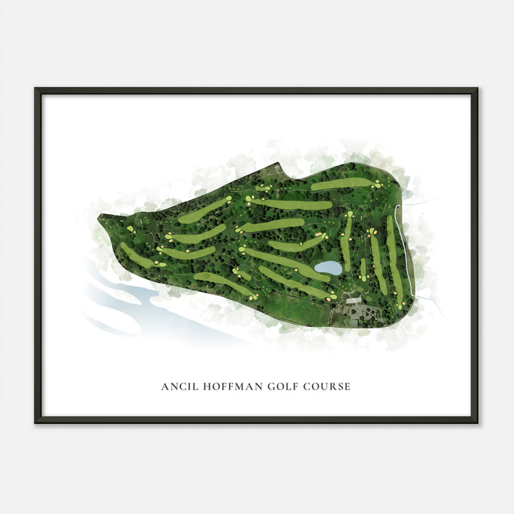 Print of Ancil Hoffman Golf Course Classic Map