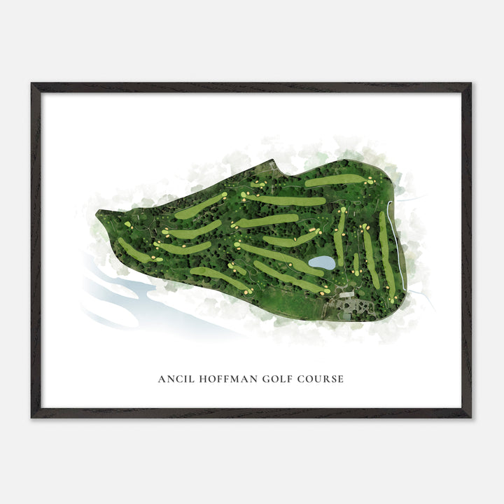 Print of Ancil Hoffman Golf Course Classic Map