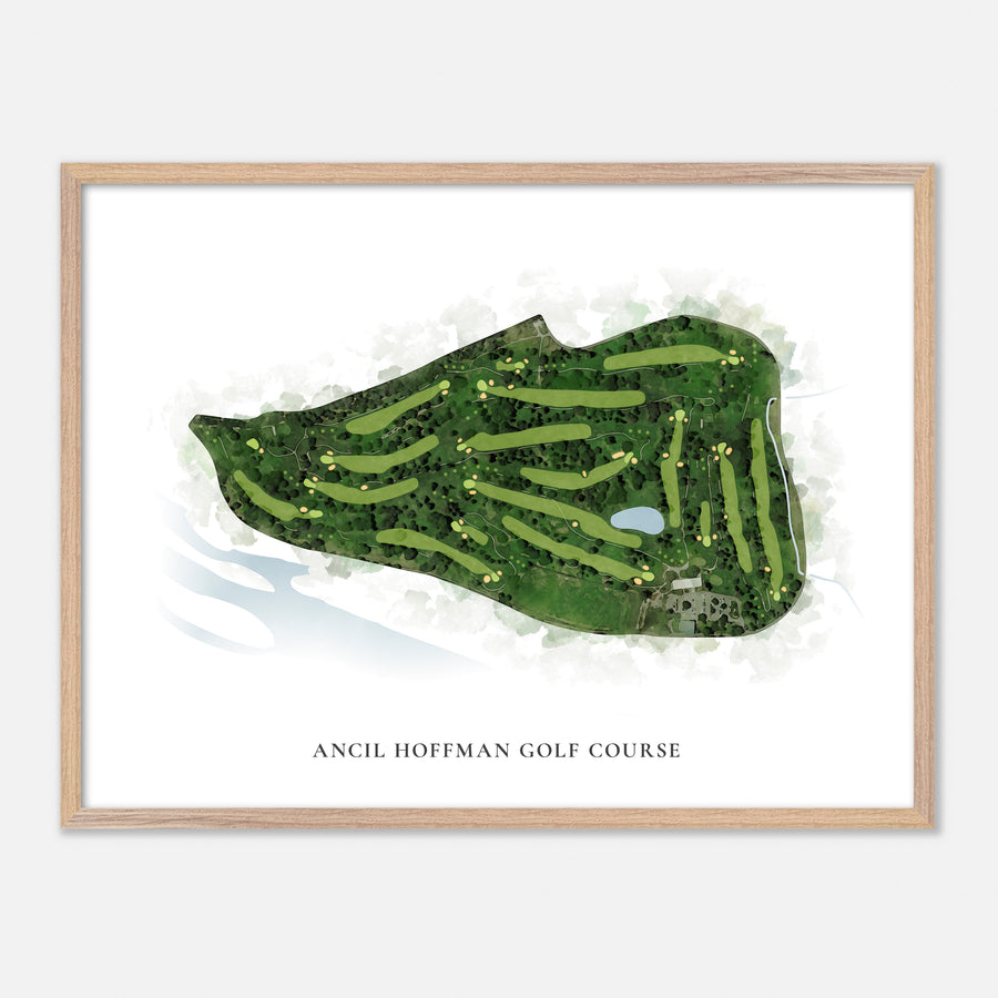Print of Ancil Hoffman Golf Course Classic Map