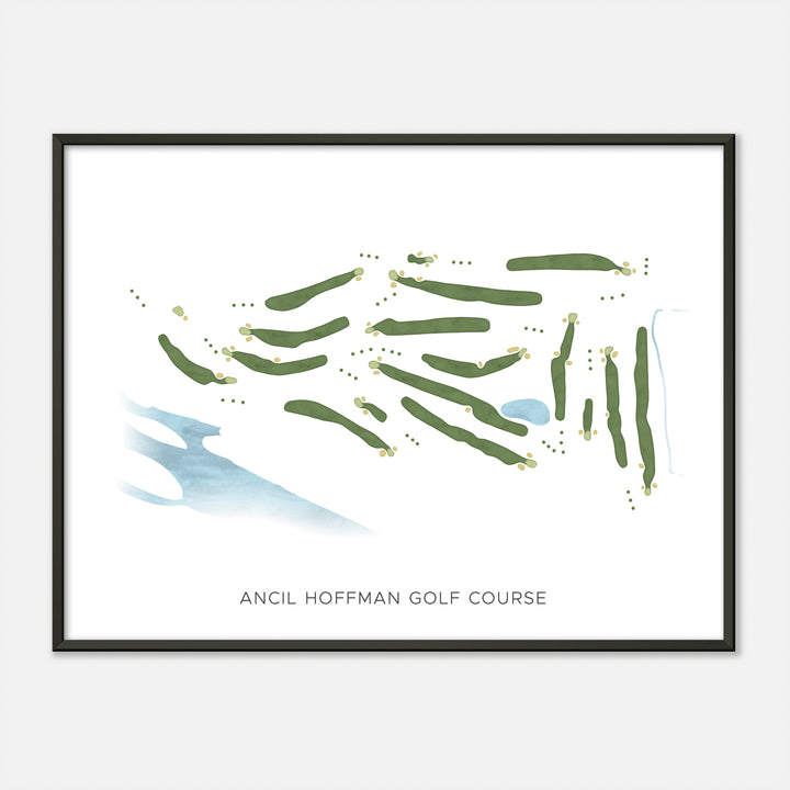 Print of Ancil Hoffman Golf Course Modern Map