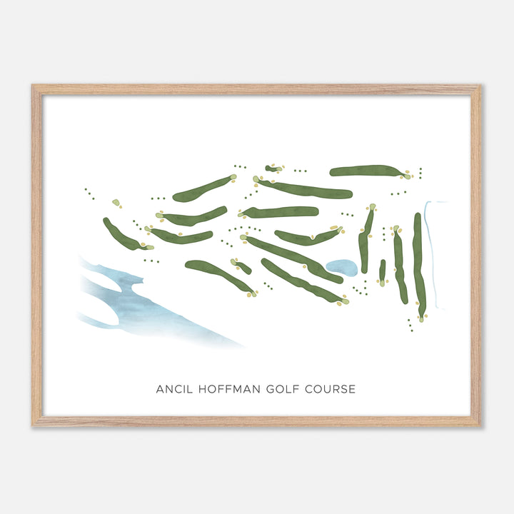 Print of Ancil Hoffman Golf Course Modern Map