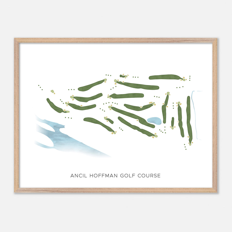 Print of Ancil Hoffman Golf Course Modern Map