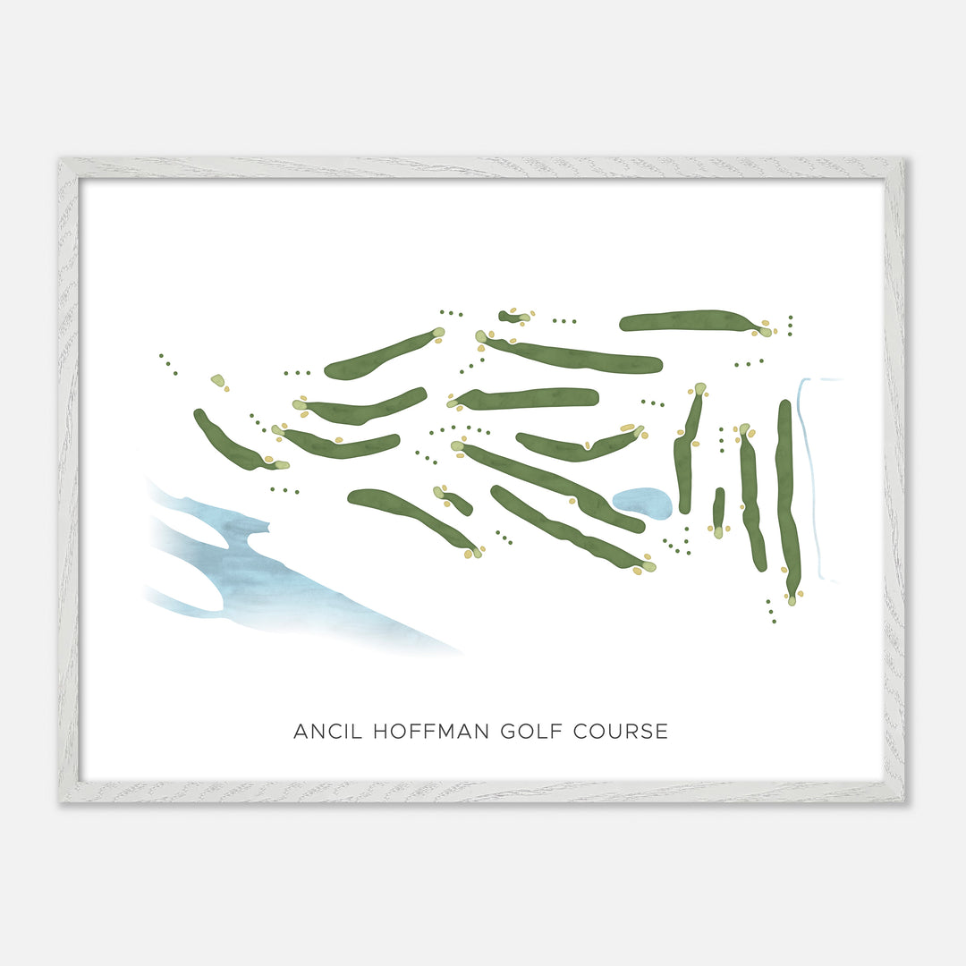 Print of Ancil Hoffman Golf Course Modern Map