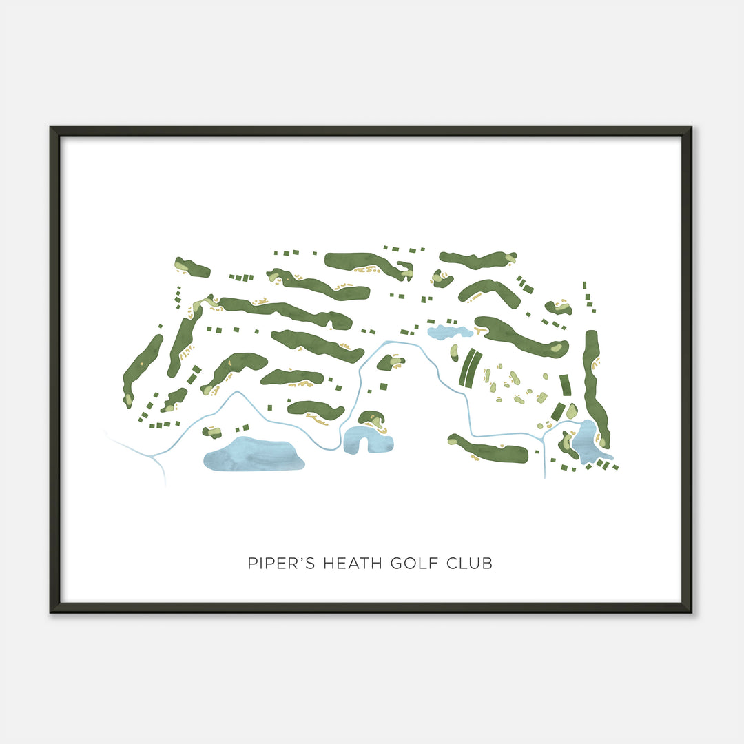 Print of Piper'S Heath Golf Club Modern Map
