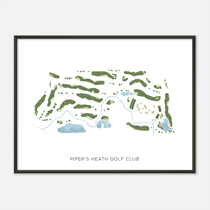 Print of Piper'S Heath Golf Club Modern Map