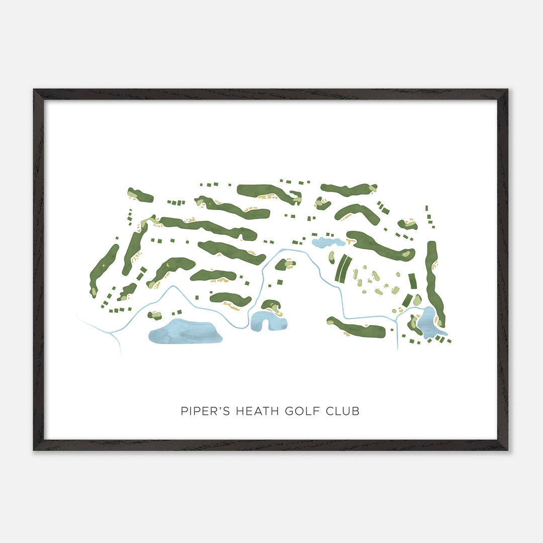 Print of Piper'S Heath Golf Club Modern Map