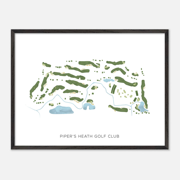 Print of Piper'S Heath Golf Club Modern Map