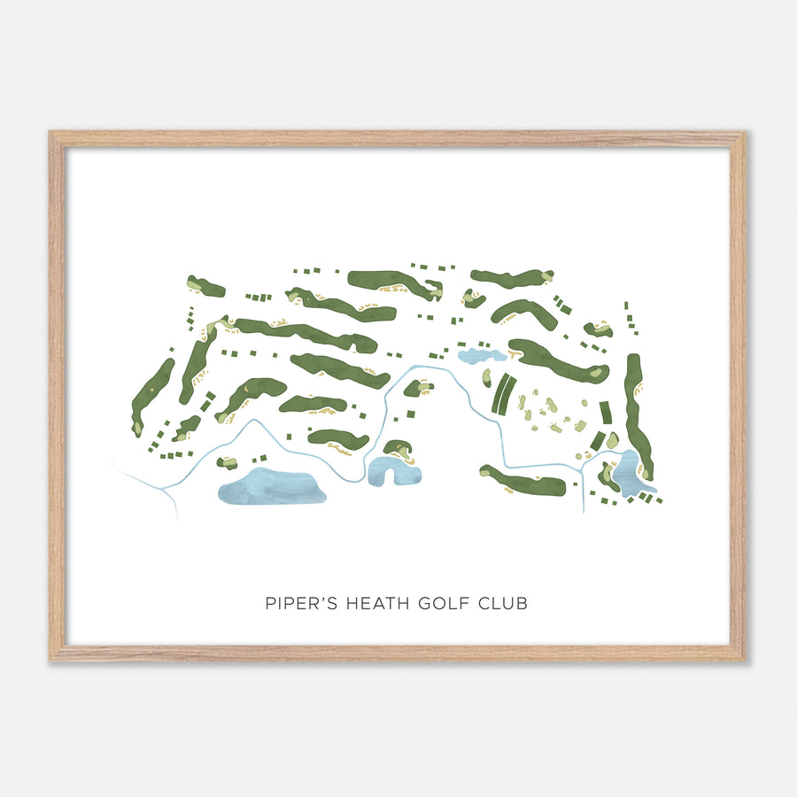 Print of Piper'S Heath Golf Club Modern Map