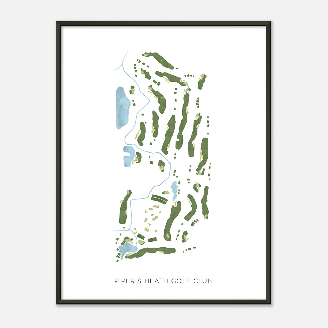 Print of Piper'S Heath Golf Club Modern Map