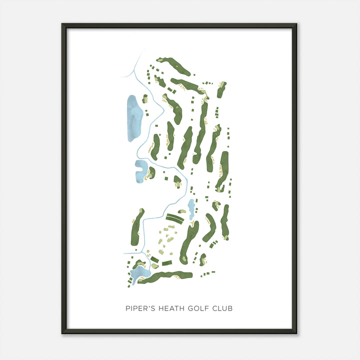 Print of Piper'S Heath Golf Club Modern Map