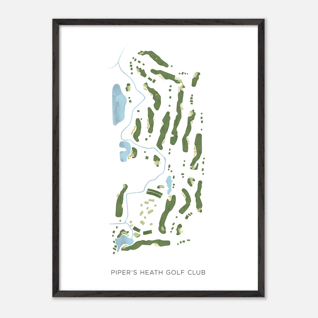Print of Piper'S Heath Golf Club Modern Map