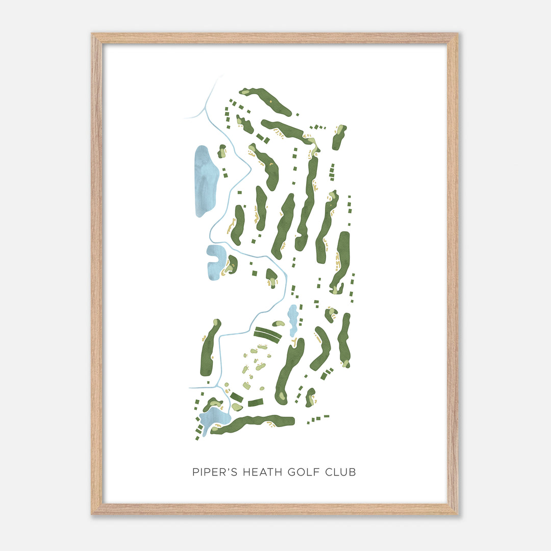 Print of Piper'S Heath Golf Club Modern Map