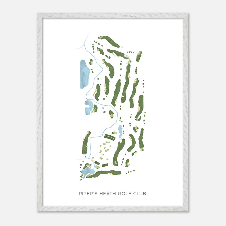 Print of Piper'S Heath Golf Club Modern Map
