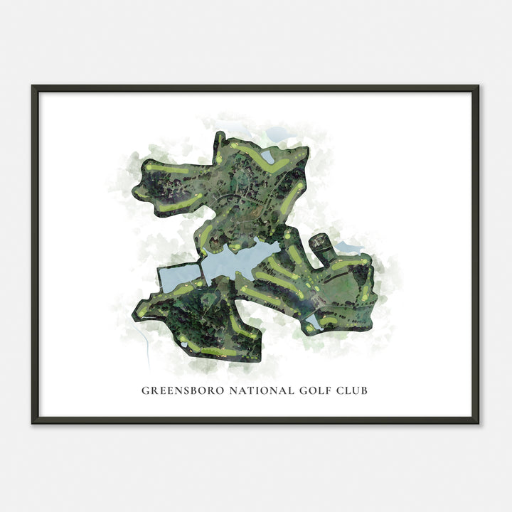 Print of Greensboro National Golf Club Classic Map