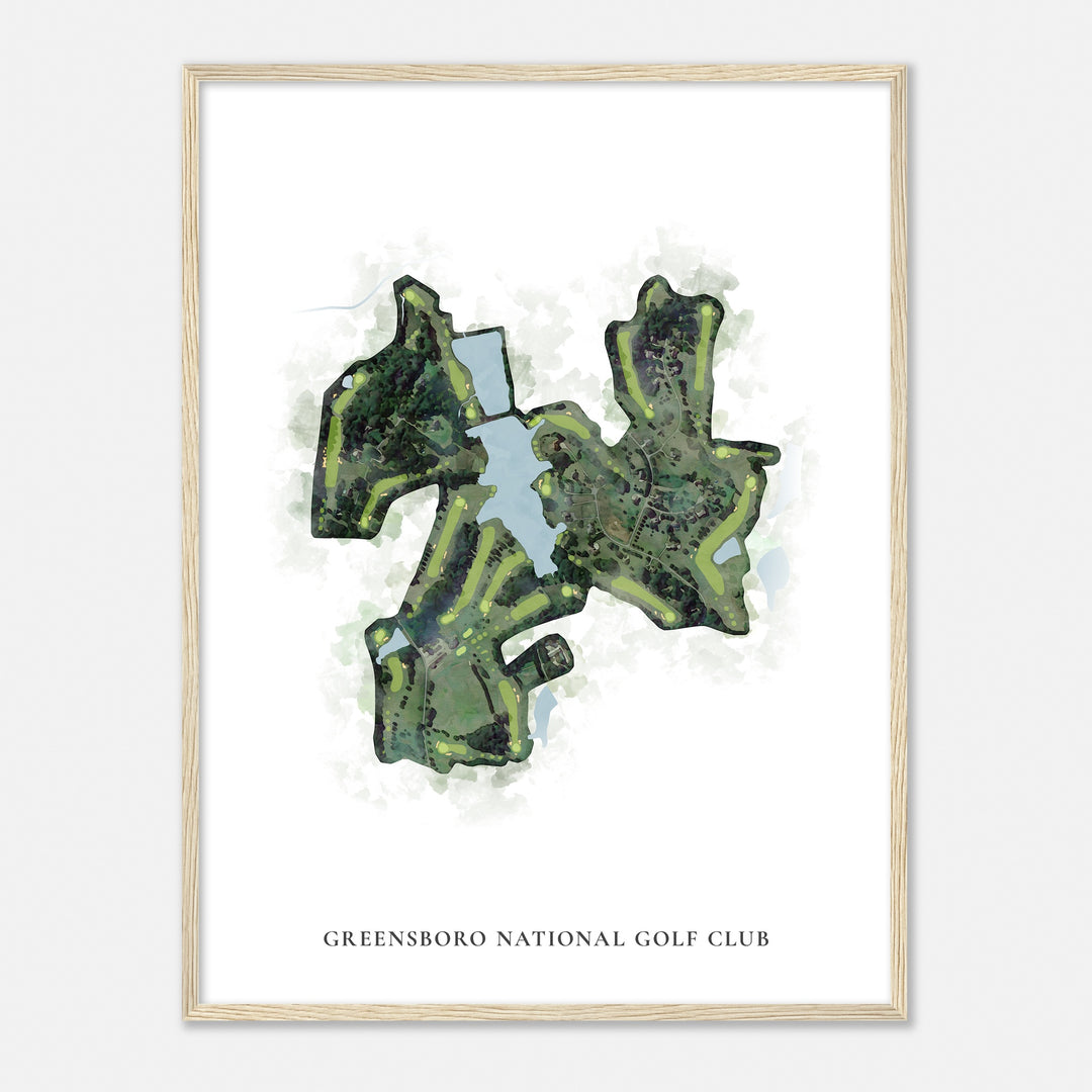 Print of Greensboro National Golf Club Classic Map