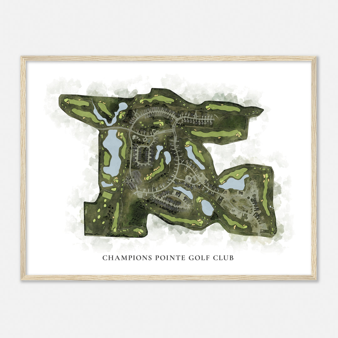 Print of Champions Pointe Golf Club Classic Map