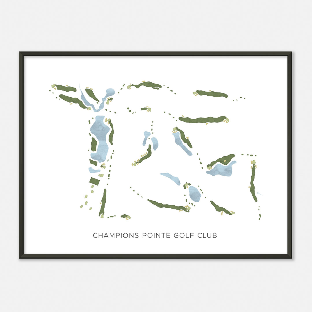 Print of Champions Pointe Golf Club Modern Map