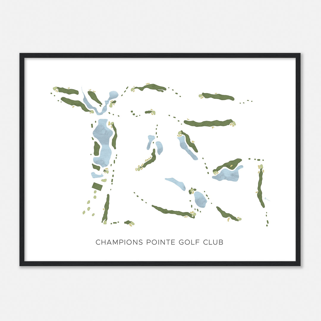 Print of Champions Pointe Golf Club Modern Map