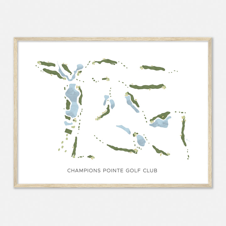 Print of Champions Pointe Golf Club Modern Map