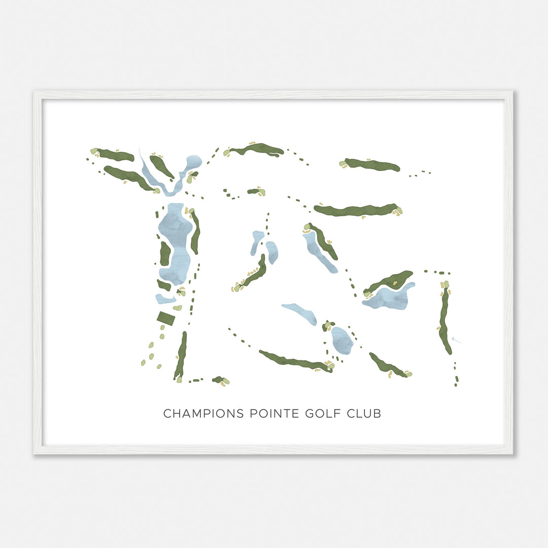 Print of Champions Pointe Golf Club Modern Map