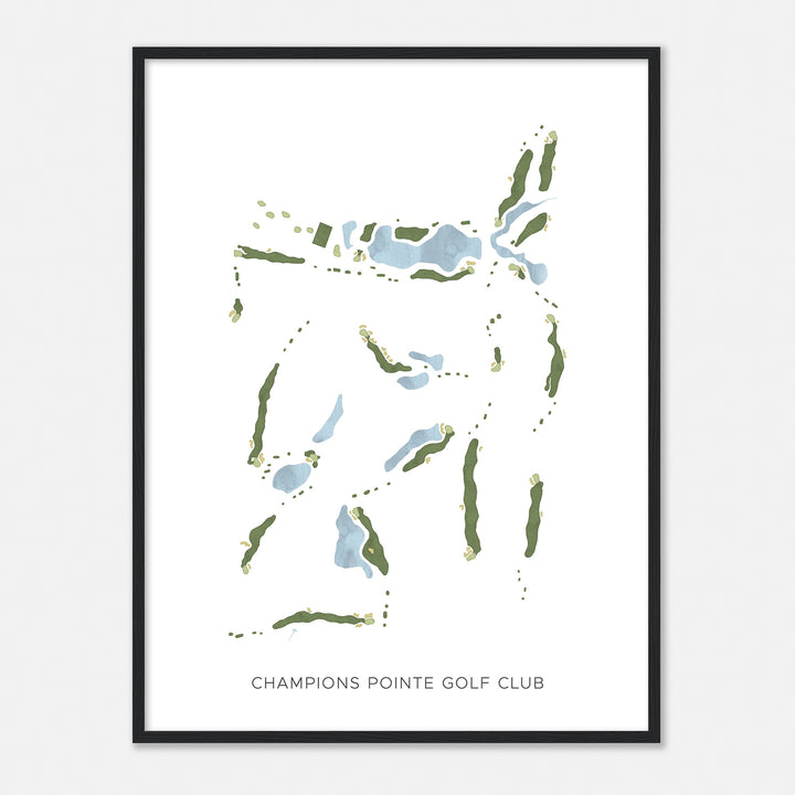 Print of Champions Pointe Golf Club Modern Map