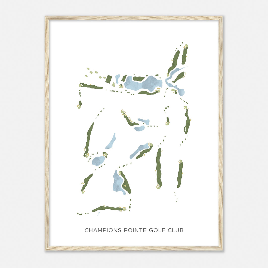 Print of Champions Pointe Golf Club Modern Map