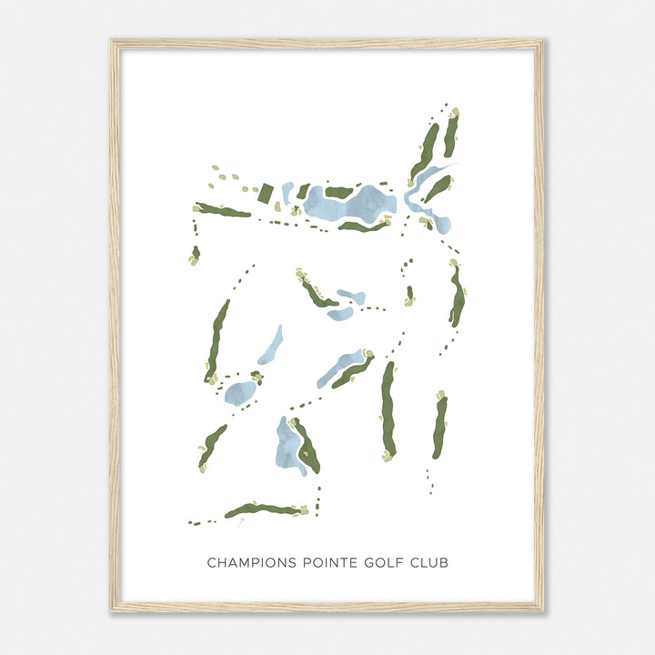 Print of Champions Pointe Golf Club Modern Map