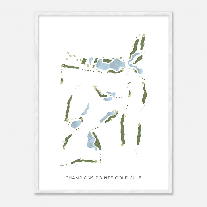 Print of Champions Pointe Golf Club Modern Map