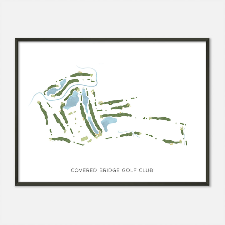 Print of Covered Bridge Golf Club Modern Map