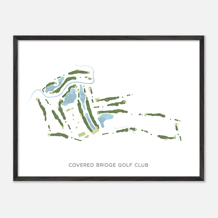 Print of Covered Bridge Golf Club Modern Map