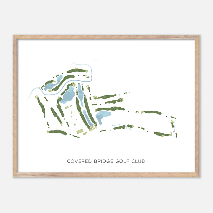 Print of Covered Bridge Golf Club Modern Map