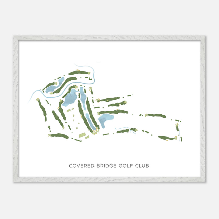 Print of Covered Bridge Golf Club Modern Map