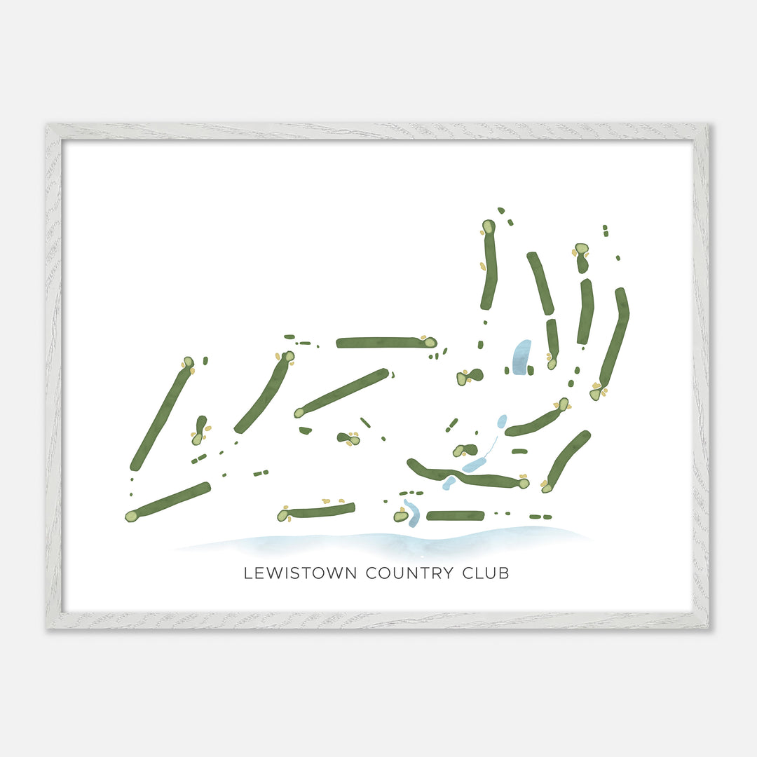 Print of Lewistown Country Club Modern Map