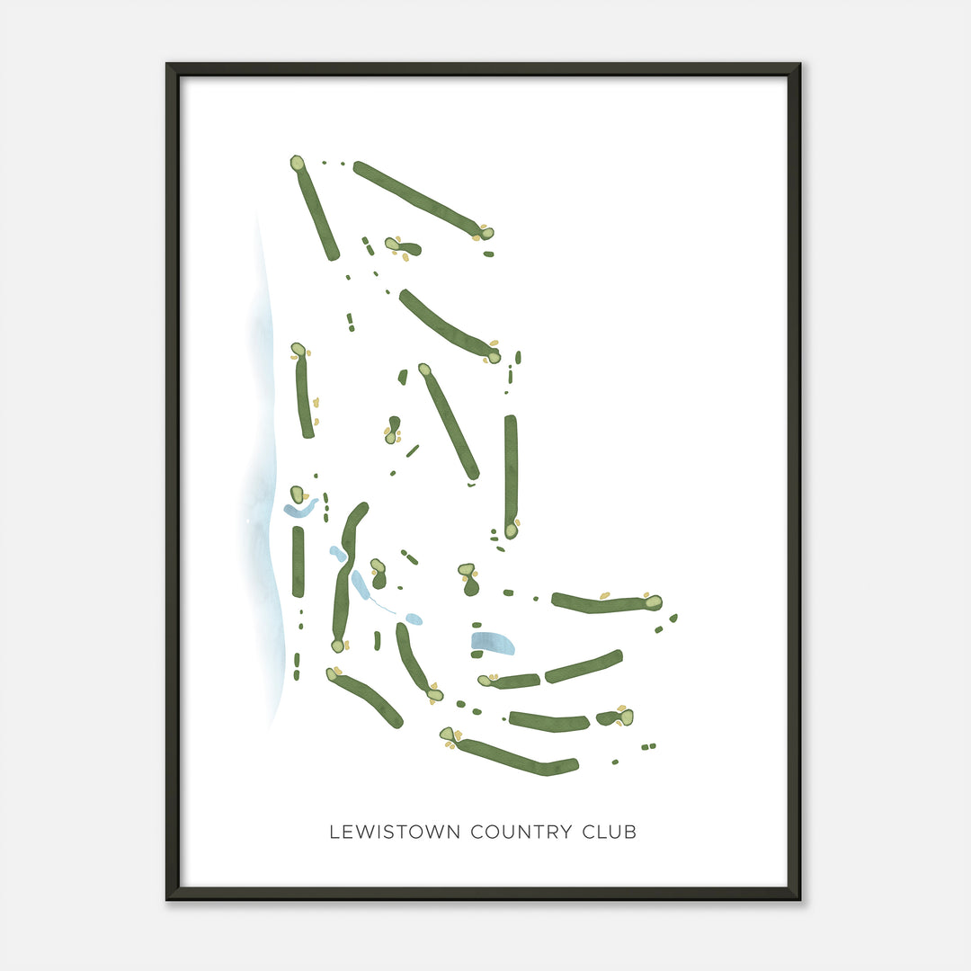 Print of Lewistown Country Club Modern Map