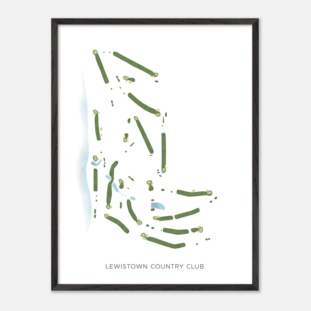 Print of Lewistown Country Club Modern Map
