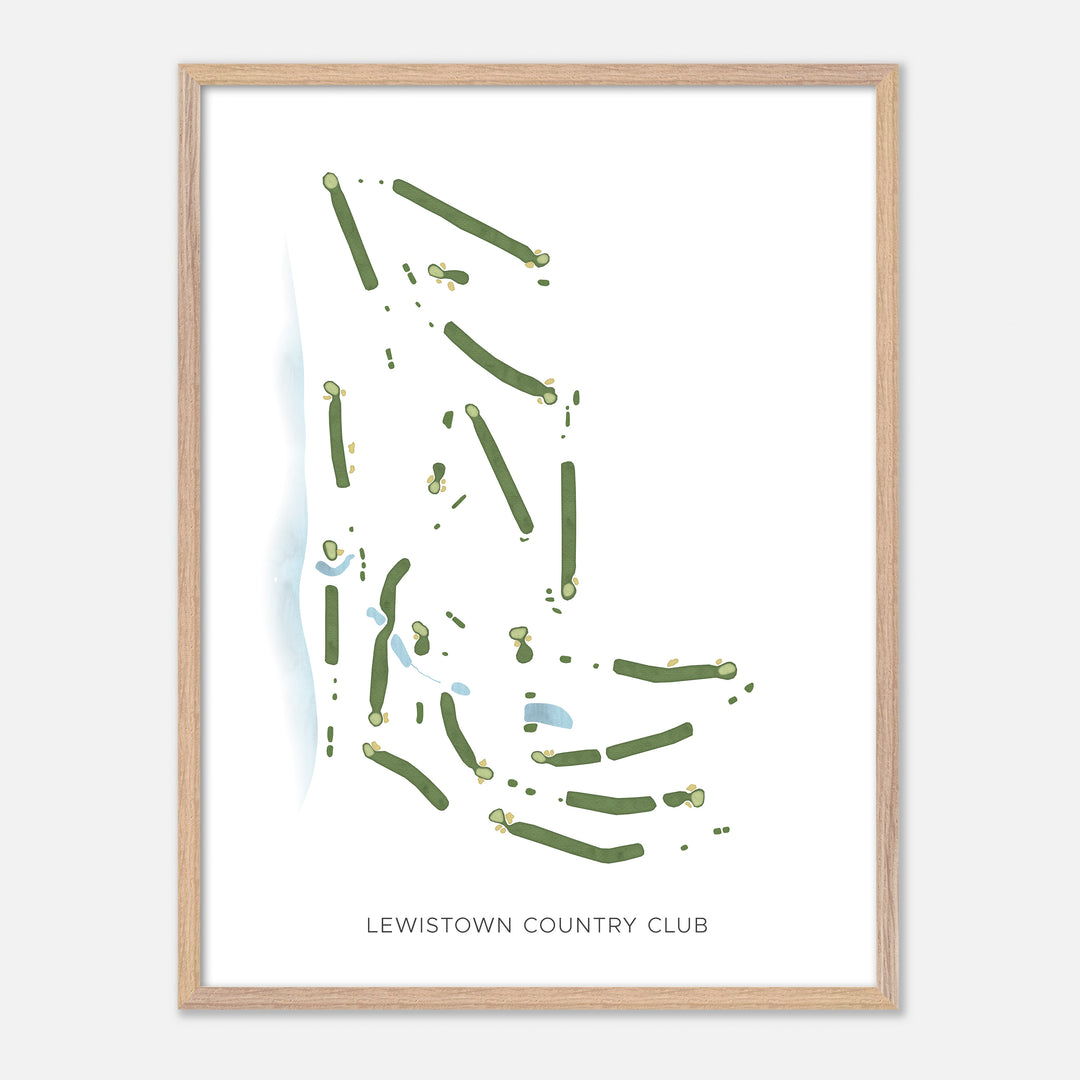 Print of Lewistown Country Club Modern Map