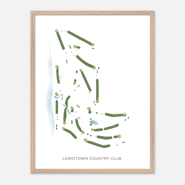 Print of Lewistown Country Club Modern Map