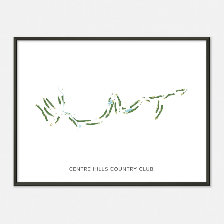 Print of Centre Hills Country Club Modern Map