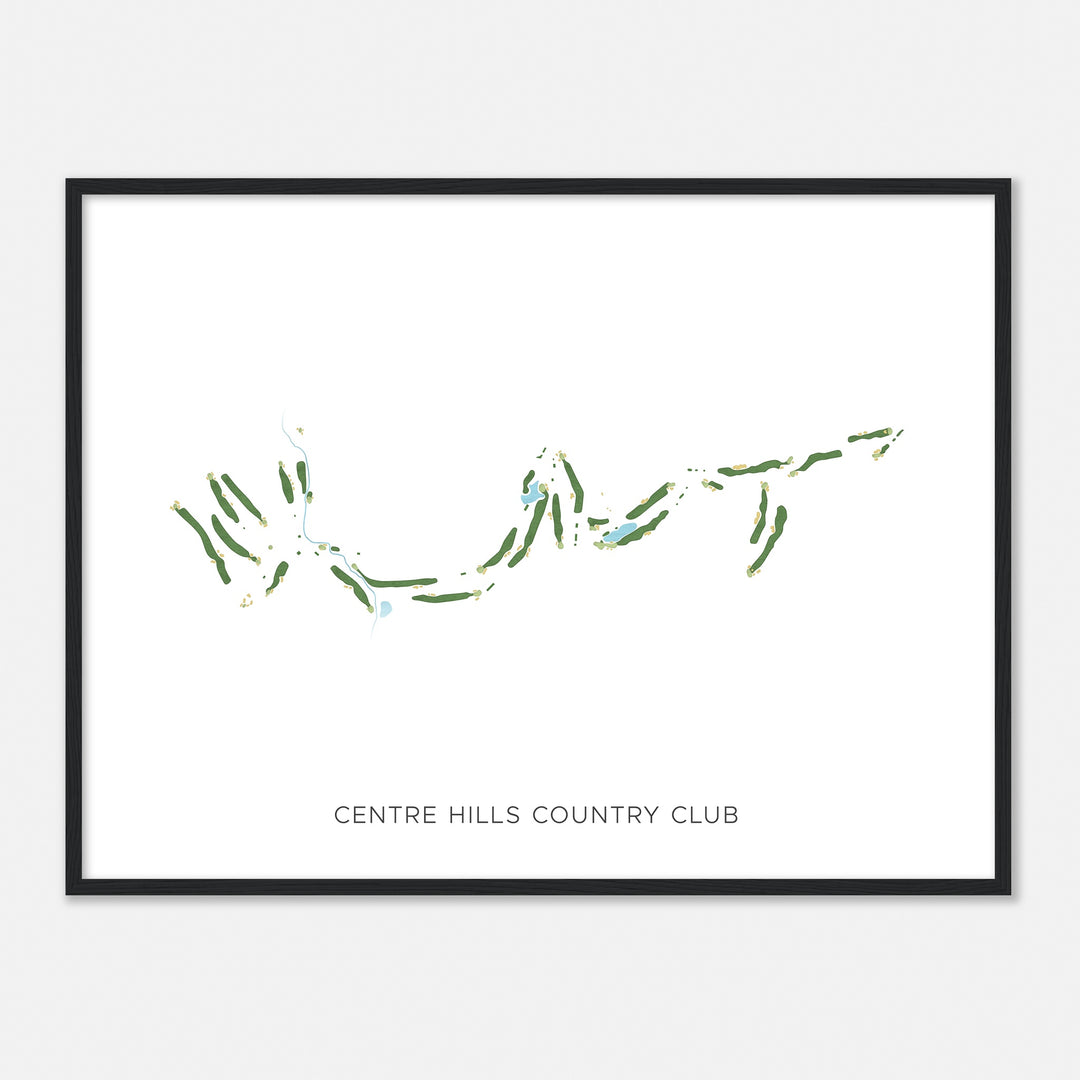 Print of Centre Hills Country Club Modern Map