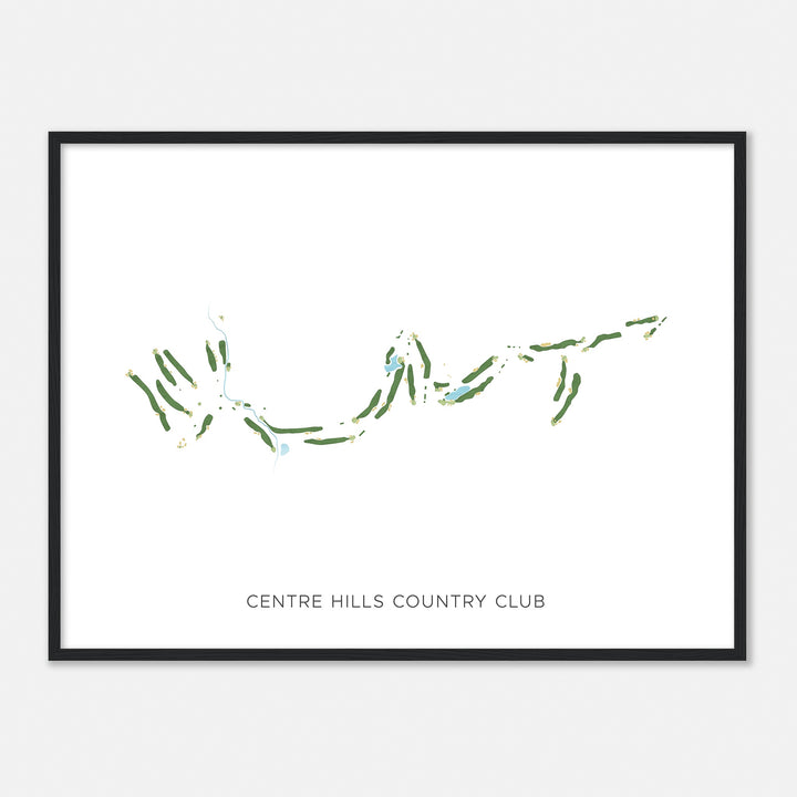 Print of Centre Hills Country Club Modern Map
