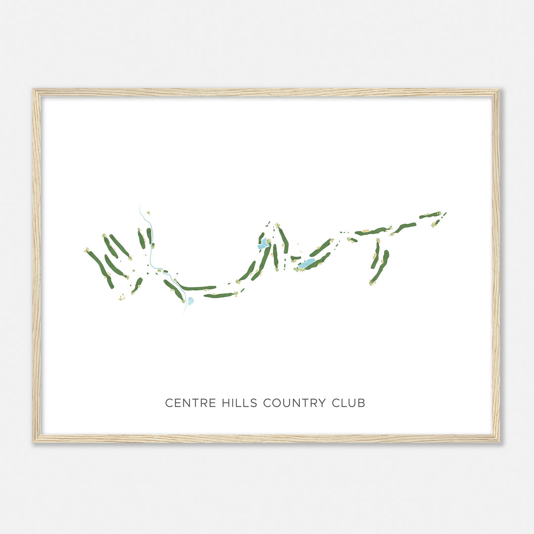 Print of Centre Hills Country Club Modern Map