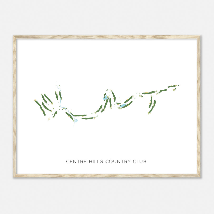 Print of Centre Hills Country Club Modern Map