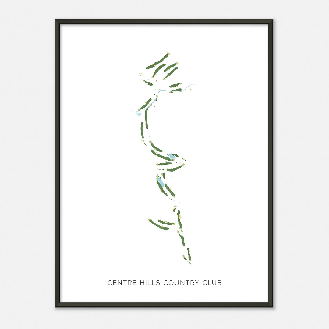 Print of Centre Hills Country Club Modern Map