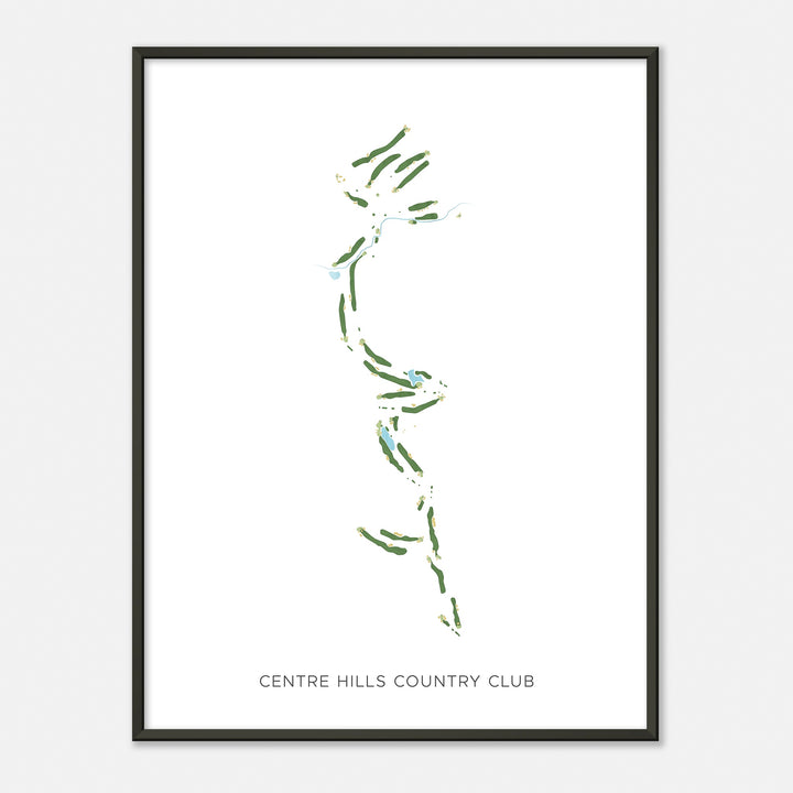 Print of Centre Hills Country Club Modern Map